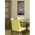 Obrazové nástěnné hodiny Váza 60x28 cm vícebarevné