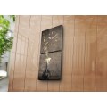 Obrazové nástěnné hodiny Váza 60x28 cm vícebarevné