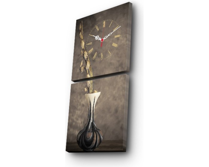Obrazové nástěnné hodiny Váza 60x28 cm vícebarevné