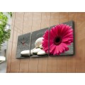 Obrazové nástěnné hodiny Gerbera 96x40 cm vícebarevné