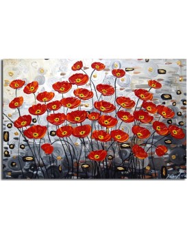 Obraz Poppy 45x70 cm červený
