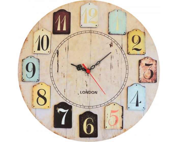 Nástěnné hodiny Retro 40 cm vícebarevné