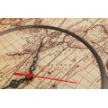 Nástěnné hodiny Mapa polokoule 68x32 cm vícebarevné
