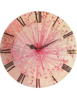 Nástěnné hodiny Rosé 30 cm růžové