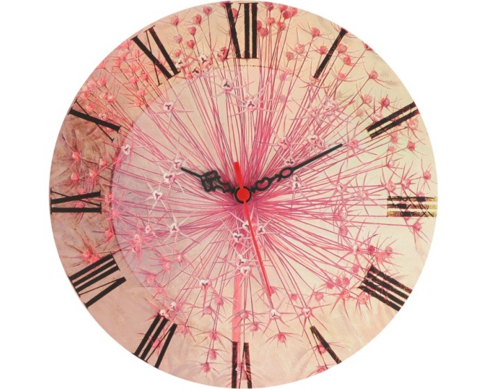 Nástěnné hodiny Rosé 30 cm růžové