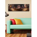 Obraz s led osvětlením Víno 90x30 cm