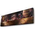 Obraz s led osvětlením Víno 90x30 cm