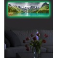 Obraz s LED osvětlením JEZERO V HORÁCH 5 30 x 90 cm