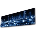 Obraz s LED osvětlením NOČNÍ MRAKODRAPY 6 30 x 90 cm