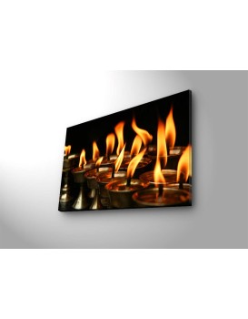 Obraz s LED osvětlením SVIT SVÍČEK 24 45 x 70 cm
