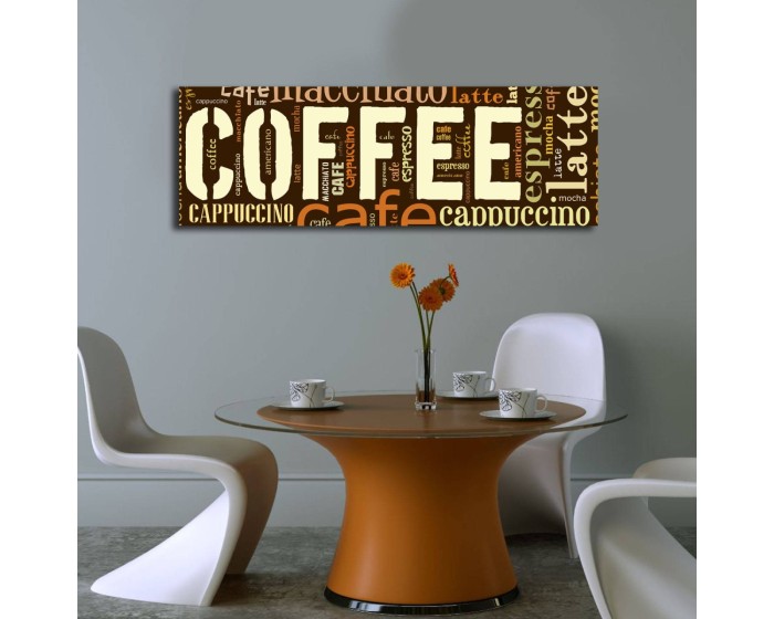 Obraz s LED osvětlením COFFEE 33 30 x 90 cm