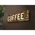 Obraz s LED osvětlením COFFEE 33 30 x 90 cm