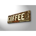 Obraz s LED osvětlením COFFEE 33 30 x 90 cm