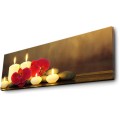 Obraz s led osvětlením Svíčky 90x30 cm