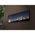Obraz s LED osvětlením NOČNÍ MĚSTO 37 30 x 90 cm