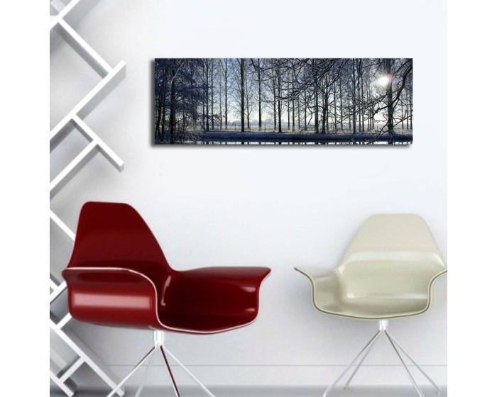 Obraz s LED osvětlením ZIMNÍ KRAJINA 37 30 x 90 cm
