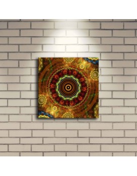 Obraz s LED osvětlením MANDALA 25 28 x 28 cm