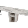 Kancelářská sestava pro 2 osoby TWIN bílý mramor/černá