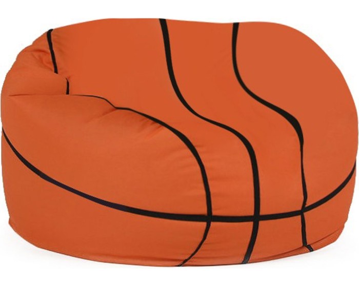 Dětský sedací vak Basketball oranžový