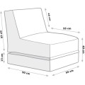 Zahradní sedací vak Siesta Sofa 55/40 cm/ 180/40 cm růžový