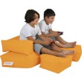 Dětský sedací vak Poufy s taburety 100 cm oranžový