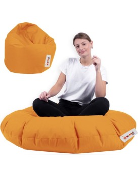 Zahradní sedací vak Lyzi 100x20 cm/ 65x65 cm oranžový