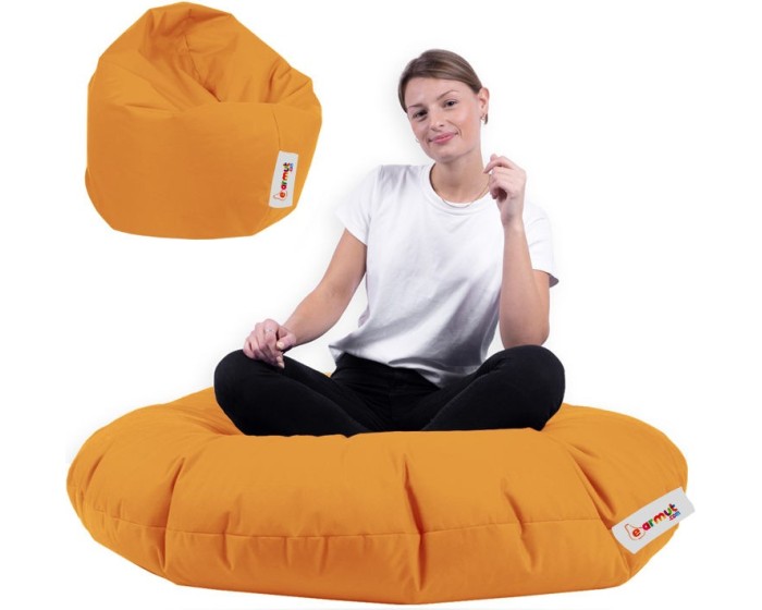 Zahradní sedací vak Lyzi 100x20 cm/ 65x65 cm oranžový