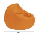 Zahradní sedací vak Lyzi 100x20 cm/ 65x65 cm oranžový