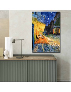 Obraz TERASA KAVÁRNY V NOCI od V. V. GOGHA 100x70 cm