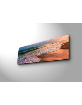 Obraz s LED osvětlením ZÁPAD SLUNCE U MOŘE 72 30 x 90 cm