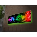 Obraz s LED osvětlením BAREVNÁ MLHA 67 30 x 90 cm