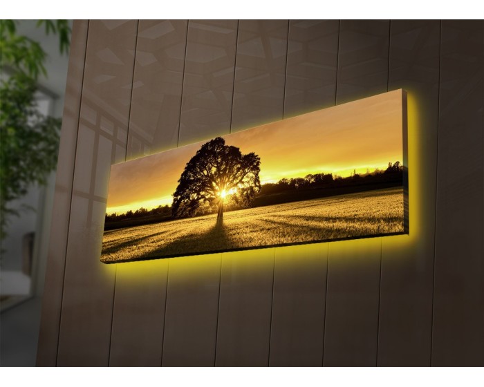 Obraz s led osvětlením Ledda Tree 90x30 cm