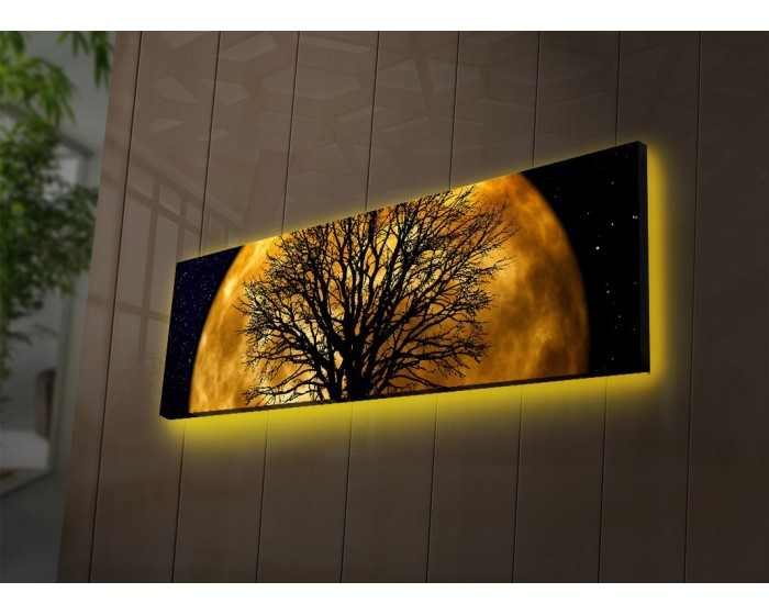 Obraz s led osvětlením Ledda Night 90x30 cm