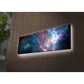 Obraz s LED osvětlením NOČNÍ GALAXIE 30 x 90 cm