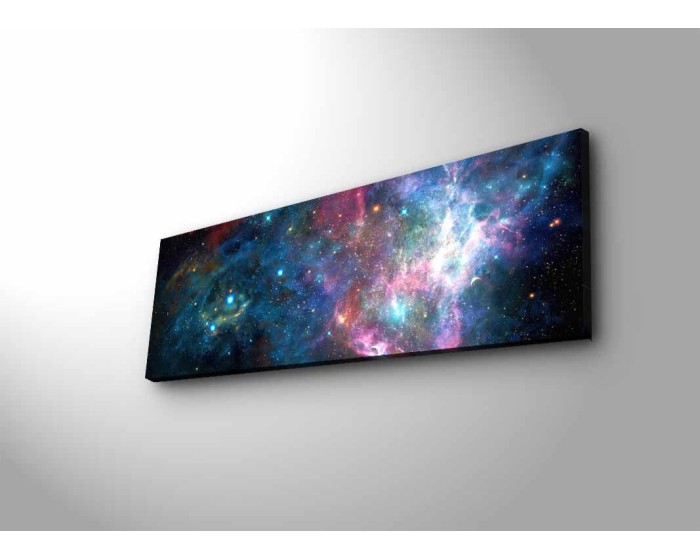 Obraz s LED osvětlením NOČNÍ GALAXIE 30 x 90 cm