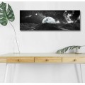 Obraz s LED osvětlením MĚSÍČNÍ KRAJINA 30 x 90 cm