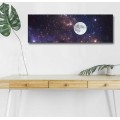 Obraz s LED osvětlením MĚSÍC NA NOČNÍM NEBI 30 x 90 cm