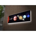 Obraz s LED osvětlením PLANETY 30 x 90 cm