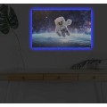 Obraz s LED osvětlením ASTRONAUT VE VESMÍRU 45 x 70 cm