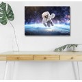 Obraz s LED osvětlením ASTRONAUT VE VESMÍRU 45 x 70 cm