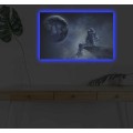 Obraz s LED osvětlením ASTRONAUT VE VESMÍRU II 45 x 70 cm