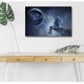 Obraz s LED osvětlením ASTRONAUT VE VESMÍRU II 45 x 70 cm