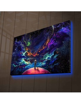Obraz s led osvětlením Vesmír 70x45 cm