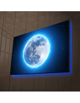 Obraz s led osvětlením Planeta 70x45 cm