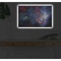 Obraz s LED osvětlením BAREVNÁ GALAXIE 45 x 70 cm