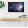 Obraz s LED osvětlením BAREVNÁ GALAXIE 45 x 70 cm