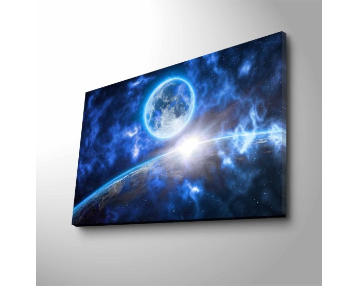 Obraz s LED osvětlením VESMÍRNÁ ODYSEA 45 x 70 cm