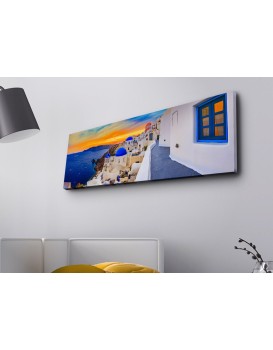 Obraz s LED osvětlením SANTORINI 30 x 90 cm
