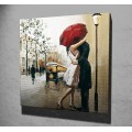 Obraz na plátně Red umbrella kiss KC042 45x45 cm