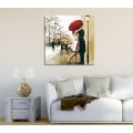 Obraz na plátně Red umbrella kiss KC042 45x45 cm